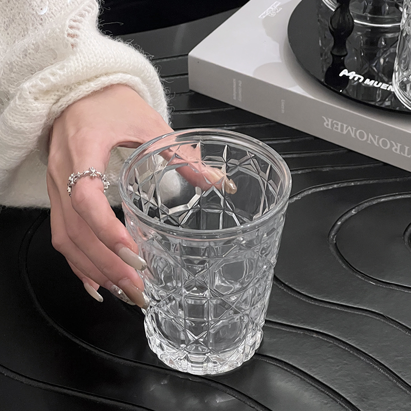 2pcs 310ml Vintage Diamond Pat - Wine In Beer Glass ulasan dan harga