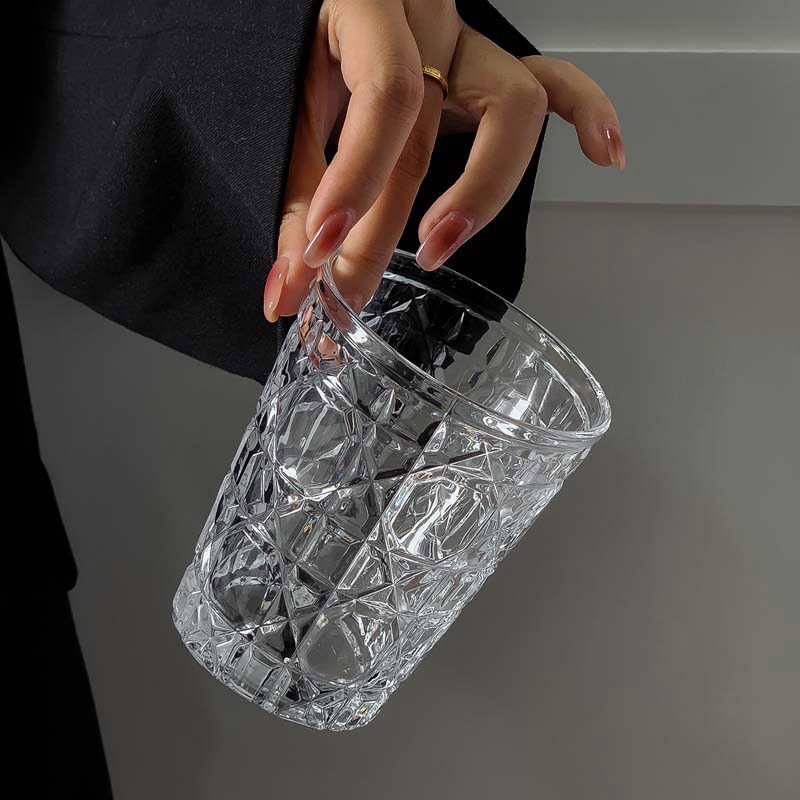 2pcs 310ml Vintage Diamond Pat - Wine In Beer Glass ulasan dan harga