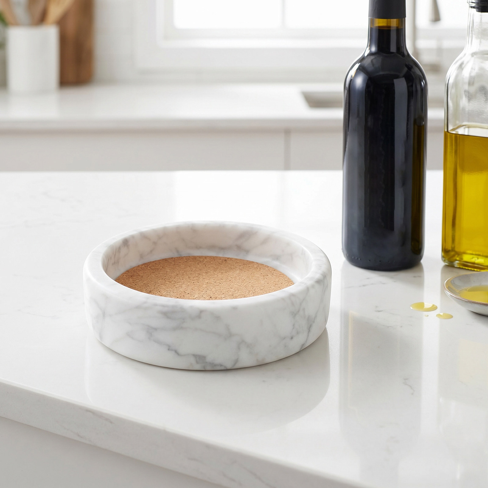Wine Bottle Coaster Pad Marble - Wine In Beer Glass ulasan dan harga