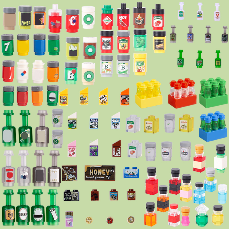 MOC City Street Figures Drink  - Wine Beer Supermarket ulasan dan harga