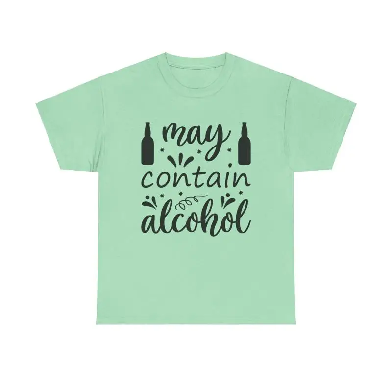 May Contain Alcohol T Shirt fu - Beer And Wine Quote ulasan dan harga