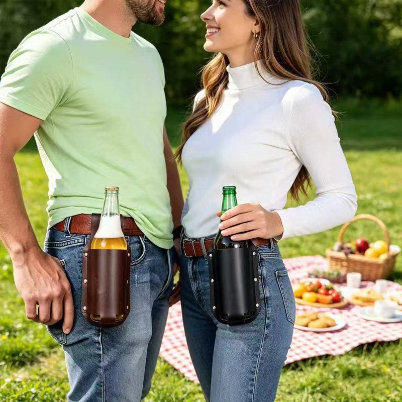 1Pcs Premium Leather Beer Bott - Wine In Beer Glass ulasan dan harga