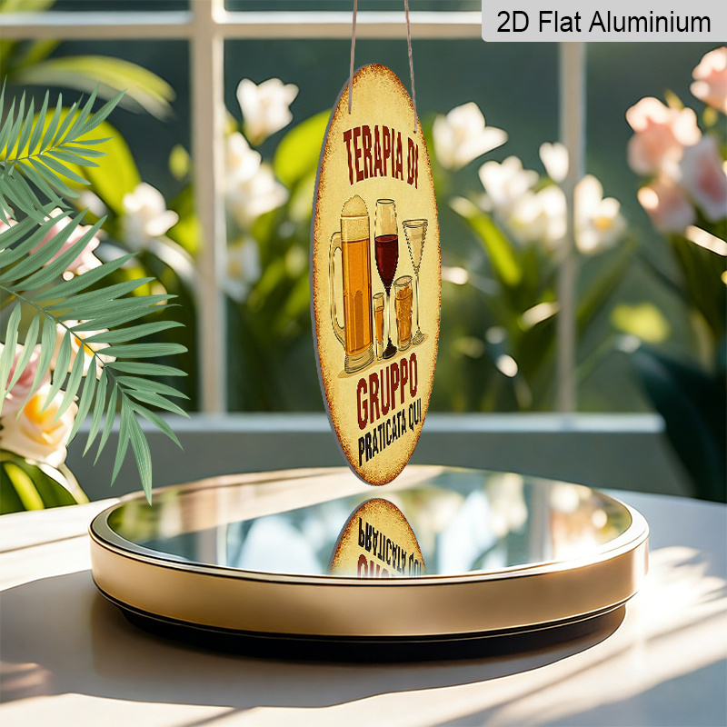 2D Flat, 1pc 7.87inch Round Al - Beer And Wine Quote ulasan dan harga