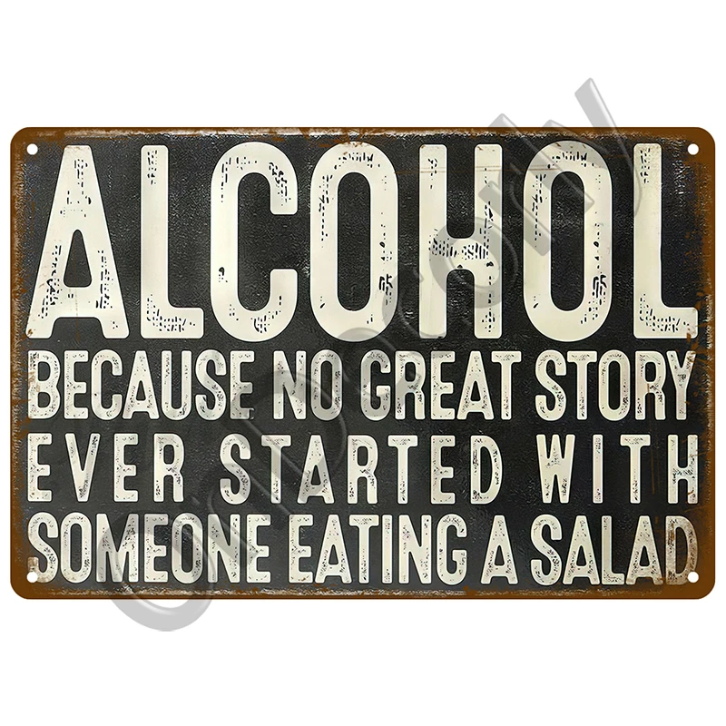 Metal Sign Whiskey Wine Alcoho - Wine Beer Brand ulasan dan harga