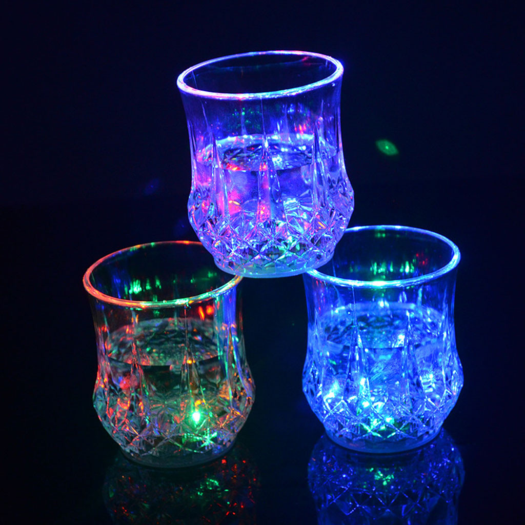 Colored LED Glowing Drink Cup  - Wine In Beer Glass ulasan dan harga