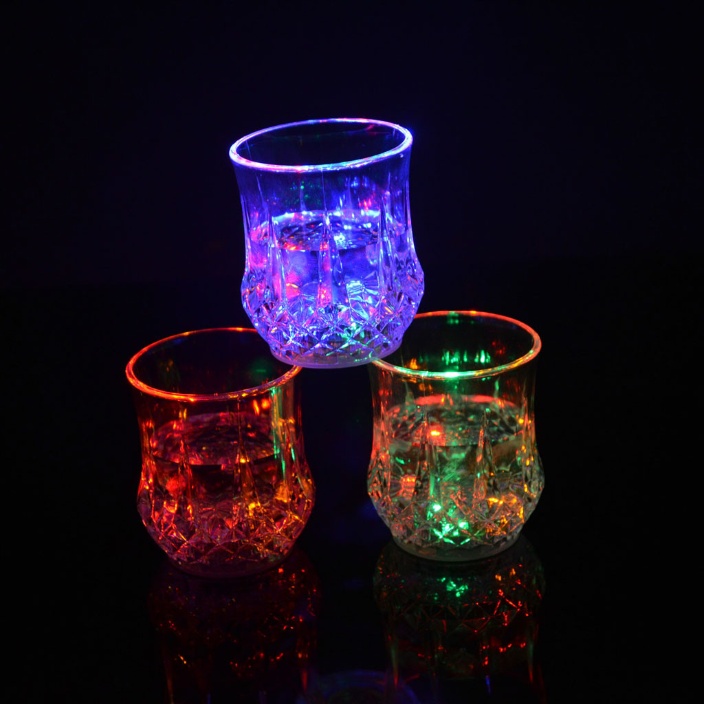 Colored LED Glowing Drink Cup  - Wine In Beer Glass ulasan dan harga